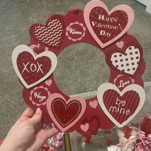 Valentine Day Wooden Wreath